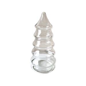 Vintage Glass Christmas Tree Cookie Jar by Libbey